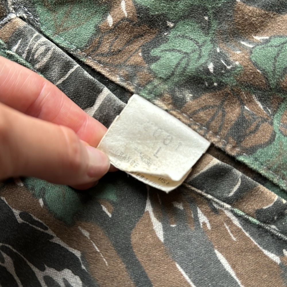 vintage camo reversible bomber jacket large - Picture 3 of 7